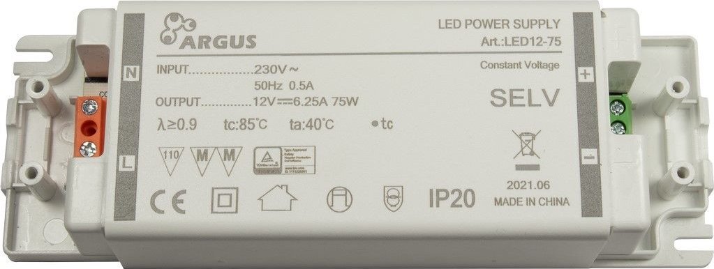 Furnizues energjie LED Inter-Tech Argus LED12-75, 75W, 6250mA, gri