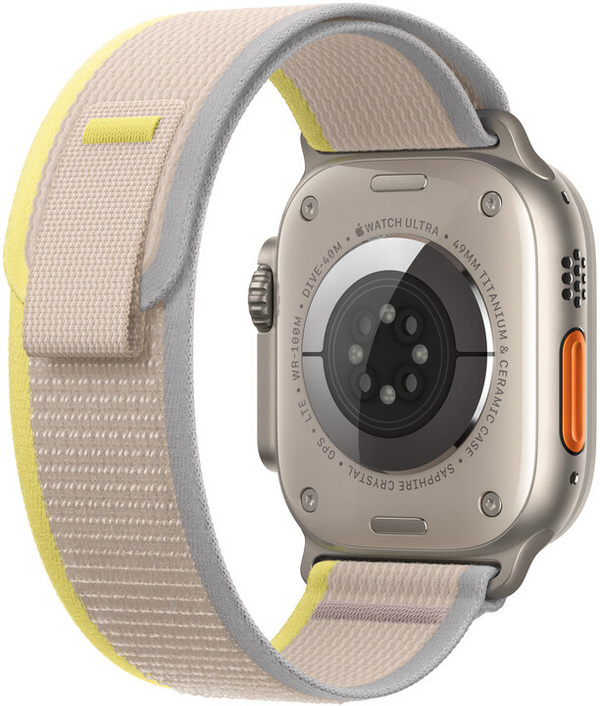 Apple Watch 49mm Band, Yellow/Beige Trail Loop - M/L