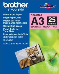 Letër fotografike për printer Brother BP60MA3, 25 fleta, A3, Foto Matt, 145g