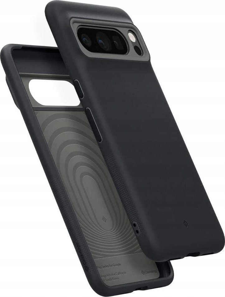 Mbulesë telefoni Spigen Caseology Nano Pop për Google Pixel 8 Pro, TPU fleksibël, standard ushtarak, e zezë gri