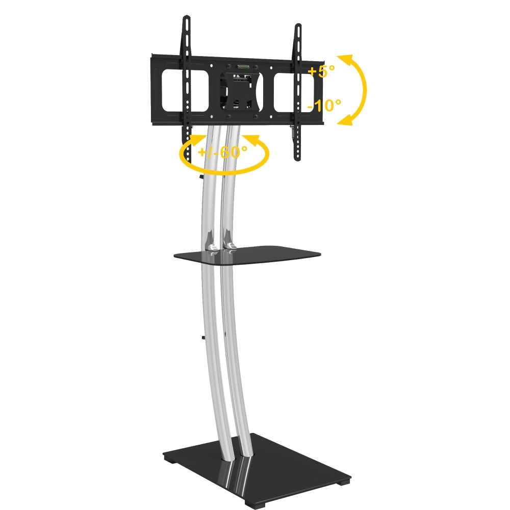 Mbajtëse dyshemeje për TV LCD/LED/Plasma Techly, 32"-70", 68kg, e zezë