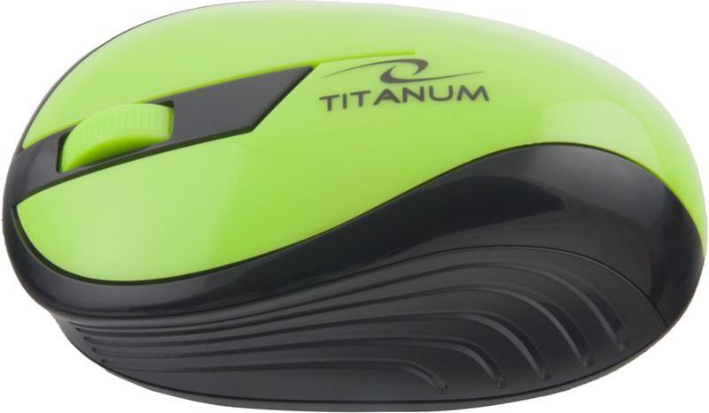 Maus Titanum TM114G, USB, 3 butona, 1000 DPI, wireless, i gjelbër/zi