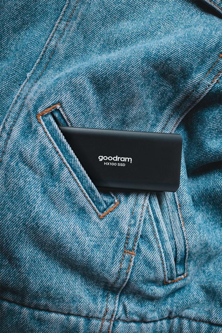 Надворешен SSD GoodRam HX100, 512GB, USB 3.2, црн