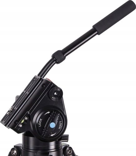 Kokë video Sirui VH-15, mekanizëm fluid, kapacitet 10 kg, e zezë