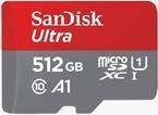 Kartë memorie SanDisk Ultra MicroSDXC, 512GB, Class 10 UHS I U1 A1