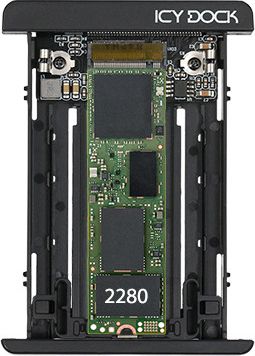 Kuti përshtatëse Icy Dock EZConvert MB705M2P-B, M.2 PCIe NVMe në 2.5" U.2, alumini, e zezë