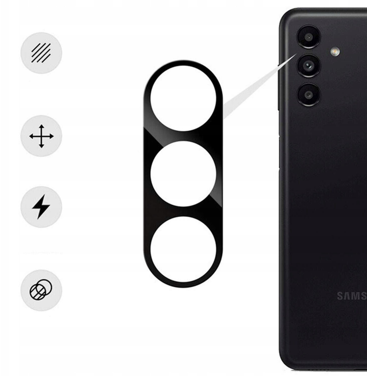 Mbrojtëse xhami për kamerë Samsung Galaxy A16, 5D Full Glue, e zezë