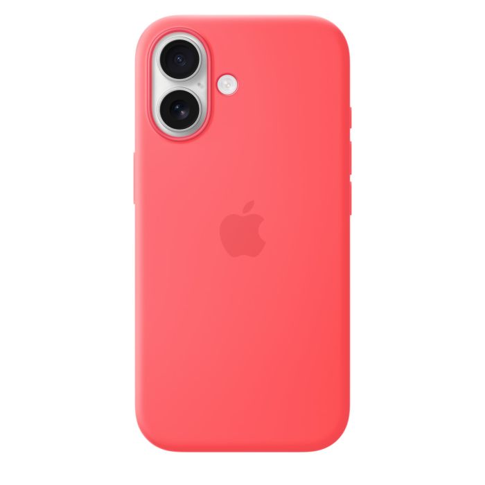 Apple iPhone 17 Silicone Case with MagSafe, Bright Guava (SEASONAL)