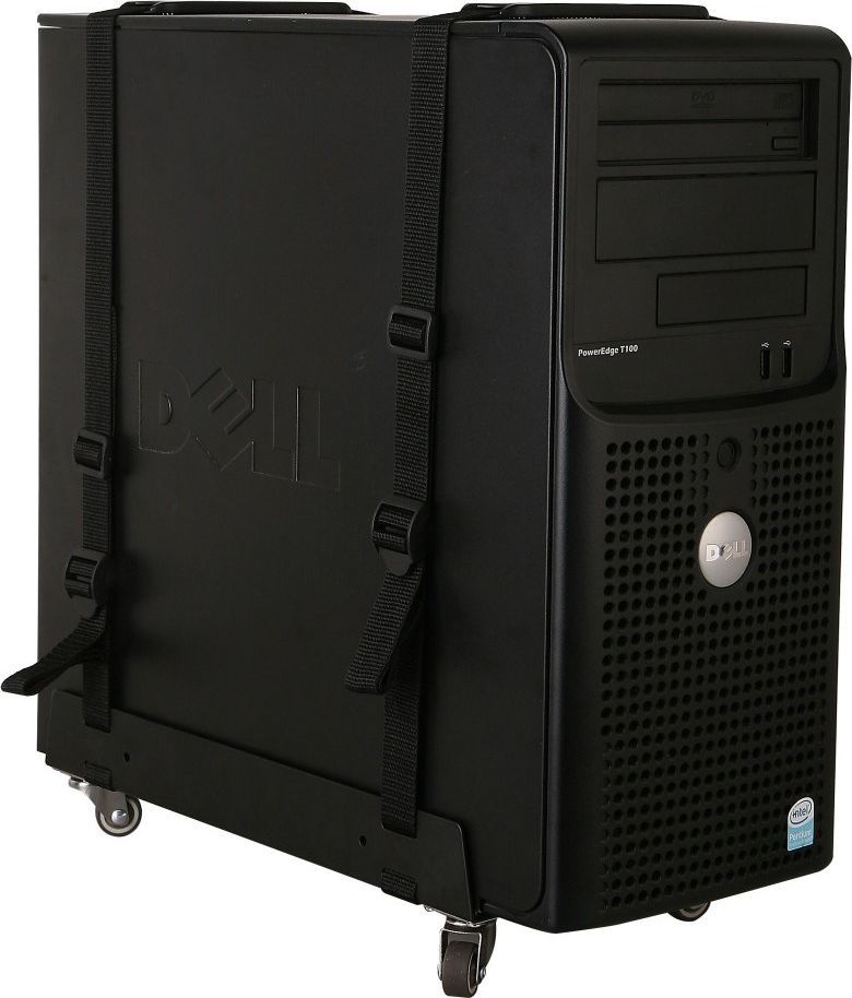 Држач за персонален компјутер Текли ICA-CS 61, универзален, со тркала, црн