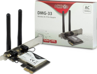 Kartë rrjeti WiFi Inter-Tech DMG-33, PCIe x1, 1300 Mb/s, e zezë