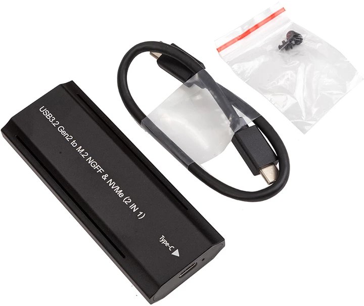 Надворешно куќиште за SSD M.2 PCIe NVMe, USB 3.2 20Gbps, RGB, сребрено