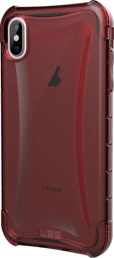 Mbrojtës celulari UAG Plyo për iPhone XS Max, i kuq transparent
