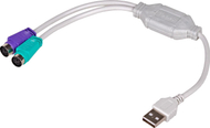 Përshtatës Akyga USB në PS/2 x2, i bardhë