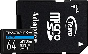 Kartë TeamGroup Elite MicroSDXC, 64GB, klasa 10, UHS-I / U3 A1 V30
