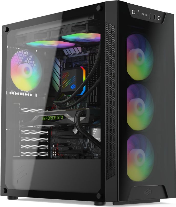 Kasë SilentiumPC Armis AR6X Evo TG ARGB (SPC257), e zezë