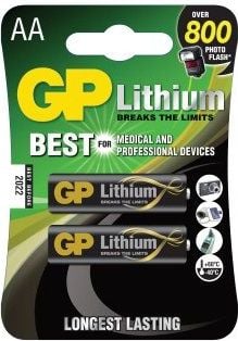 Bateri litium GP GPPCL15LF000 AA, 1.5V, paketim 2 copë