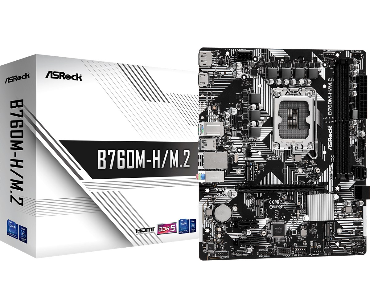 Pllakë amë Asrock B760M-H/M.2 Intel B760 LGA 1700 micro ATX