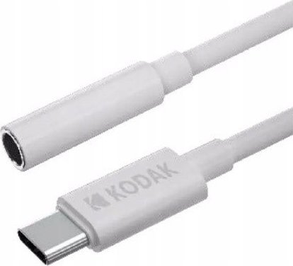Adapter audio Kodak USB Type-C në 3.5mm, kabllo 11cm, argjendtë