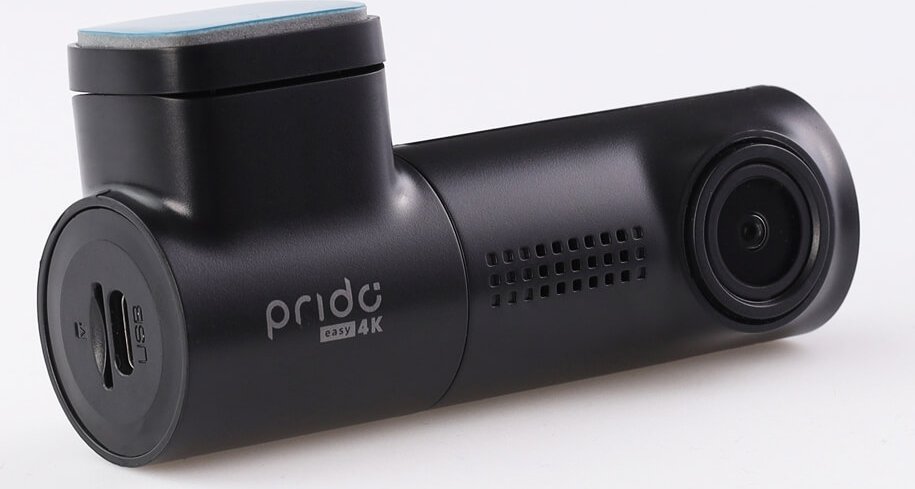 Kamerë veture Prido Easy 4K, Wi‑Fi, USB‑C, e zezë