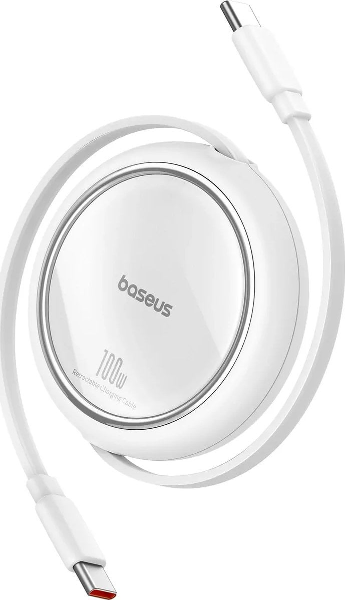 Kabllo USB Baseus Free2Draw Mini, USB C në USB C, 1m, 100W, e bardhë