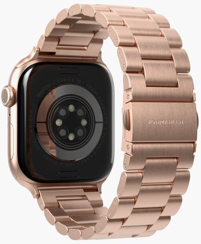 Rrip ore Vonmählen Link Bracelet 2 për Apple Watch 40/41, çelik inox 316L, rezistent, rozë