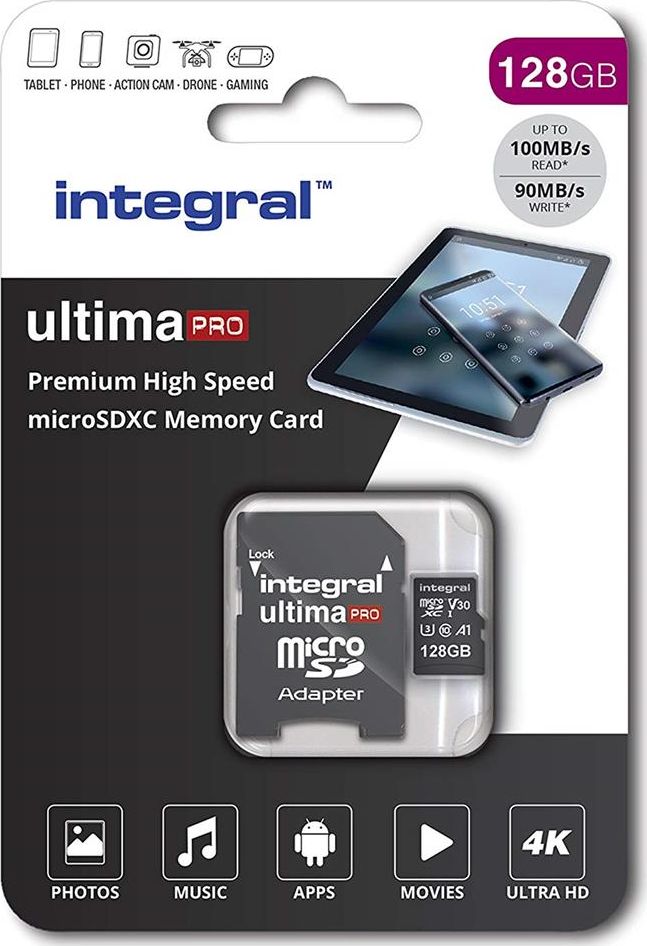Karta e memoriesIntegral Premium MicroSDXC 128 GB Class 10 UHS-I / U3 A1 V30