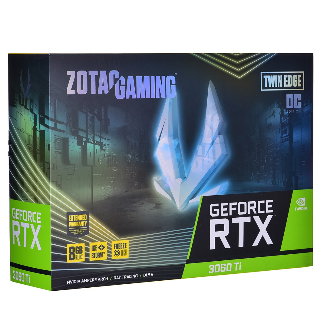 Kartelë grafike ZOTAC Gaming GeForce RTX 3060 Ti Twin Edge OC, 8GB GDDR6, PCIe 4.0, e zezë