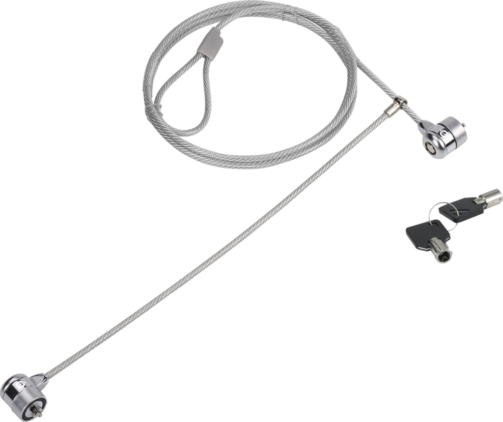 Bravë sigurie për laptop Conceptronic CNBSLOCK15T, kabllo 1.5m, dy koka, me çelës