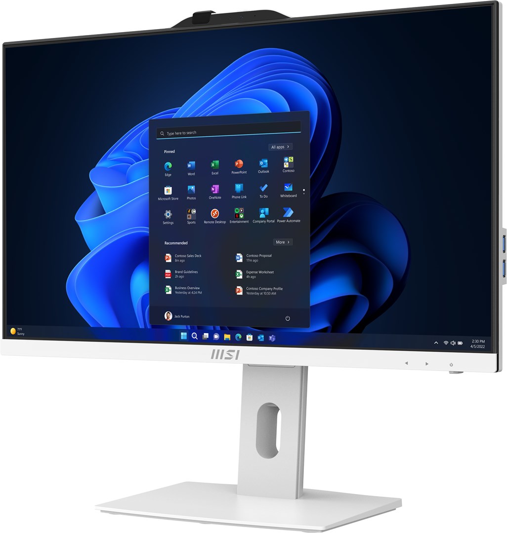 Kompjuter MSI AIO PRO AP242P 14M-691EU, 23.8", Intel Core i5-14400, 16GB RAM, 512GB SSD, Intel AX211 Wi-Fi 6E, i bardhë