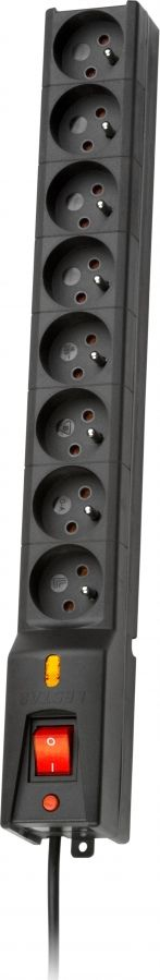 Kabllo zgjatëse Lestar LX 810, me 8 priza tip-E, 5m, e zezë