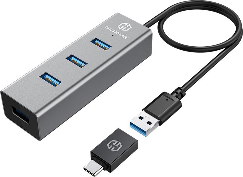 HUB USB Graugear G-HUB4-AC, 4 porta USB 3.0, Type-A, i zi