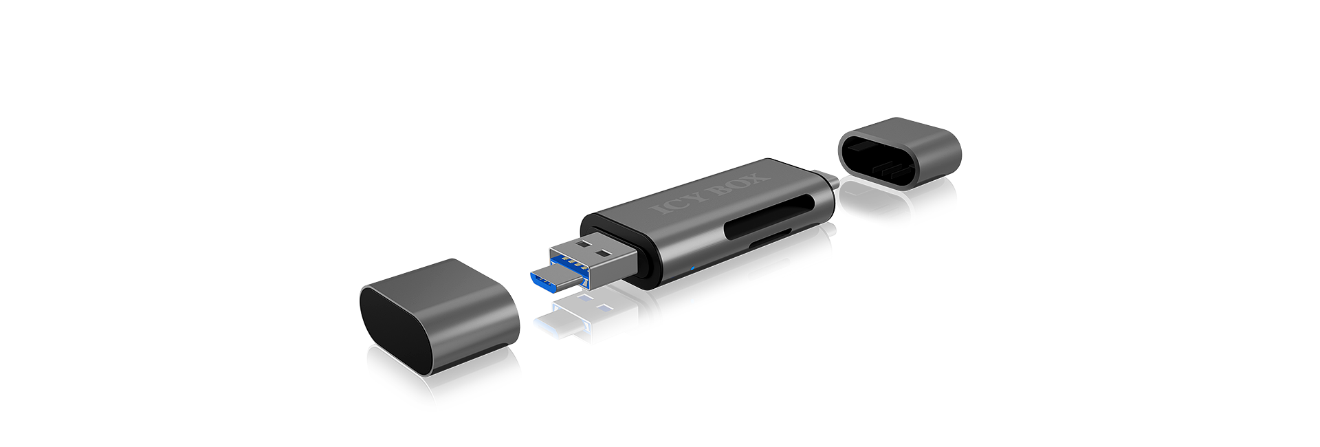 Lexus për USB IcyBox USB-C/MicroUSB/USB2.0 IB-CR200-C