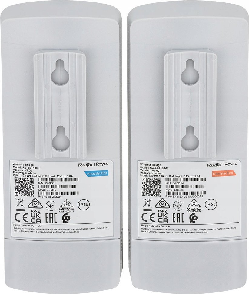 Ura wireless Ruijie RG-EST100-E, 2.4 GHz, 500 m, e bardhë