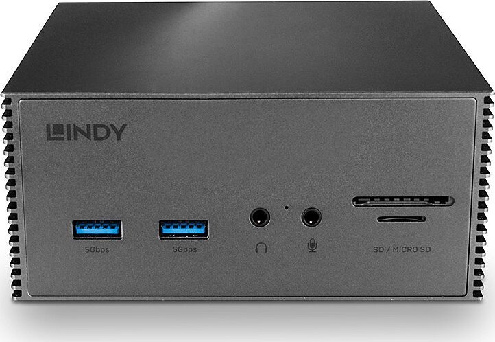 Doking stacion Lindy DST-Pro 101 USB-C, 4K, 100W, gri