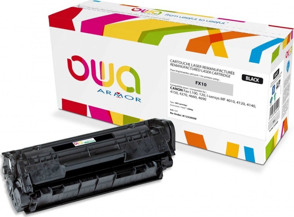 Toner OWA K12339Ow, zëvendëson Canon FX10 0263B002, 2000 faqe, i zi