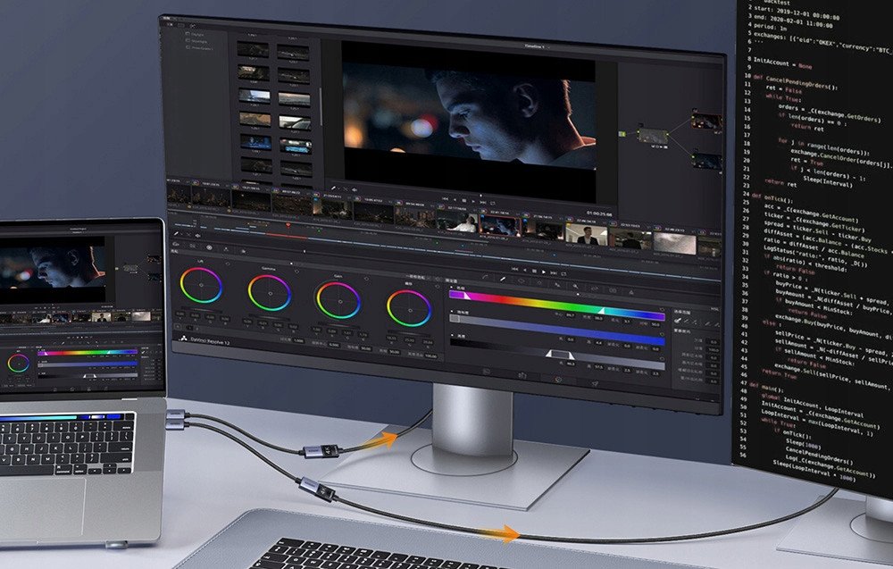 Адаптер ДисплејПорт во ХДМИ UGREEN, 2 парчиња, 4K, плетен кабел, црн