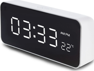 Orë me alarm Greenblue GB397, termometër i integruar, ekran i madh, e bardhë