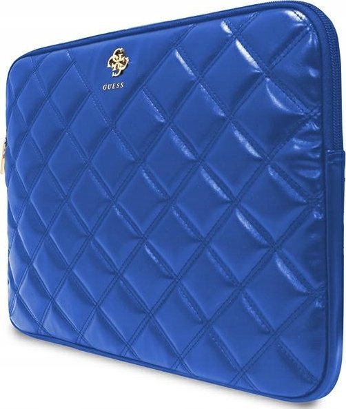 Mbulesë laptopi Guess Quilted 4G, 14", lëkurë ekologjike, blu