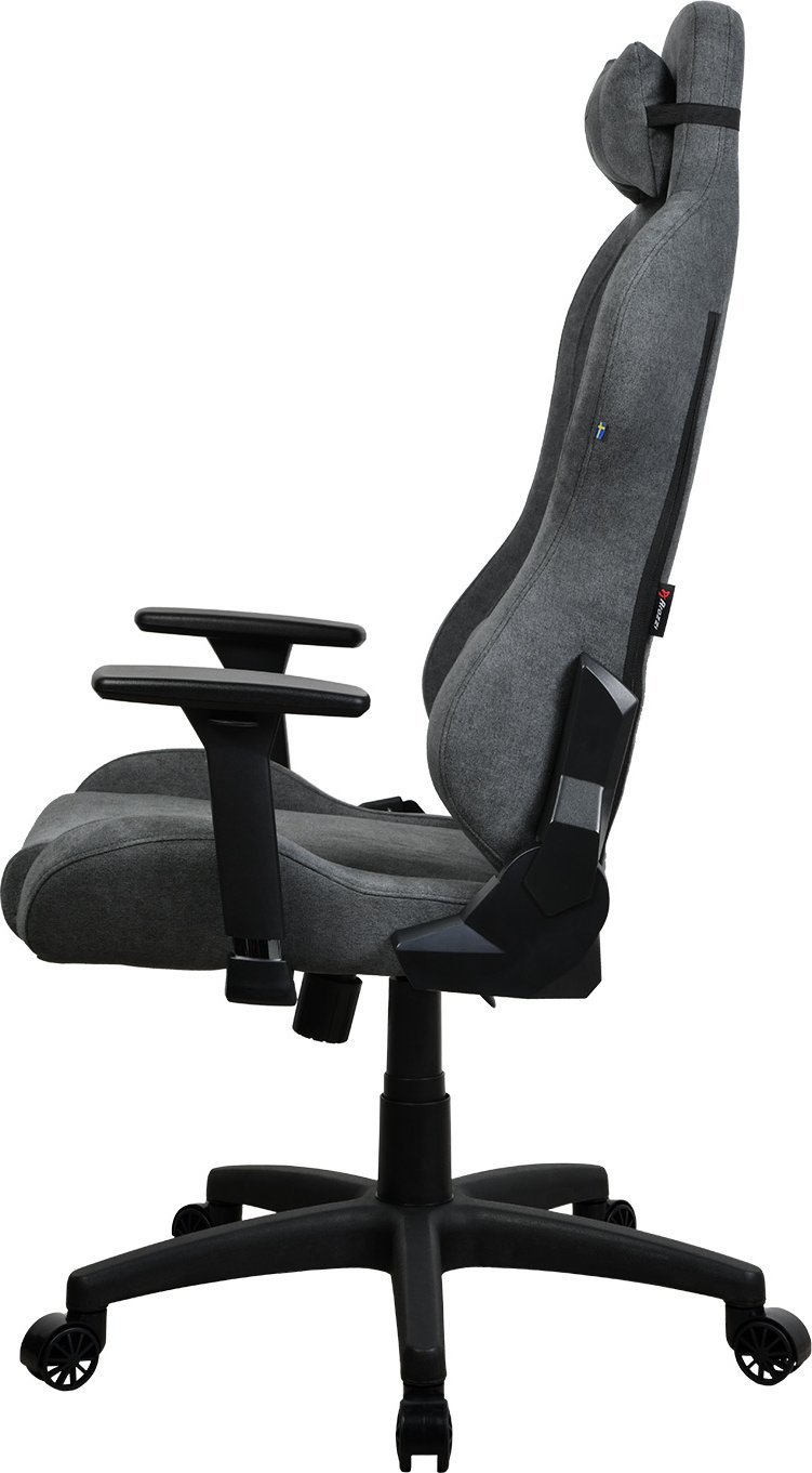 Karrige gaming Arozzi Torretta Soft Fabric, ergonomike, me krahë 3D, gri ash
