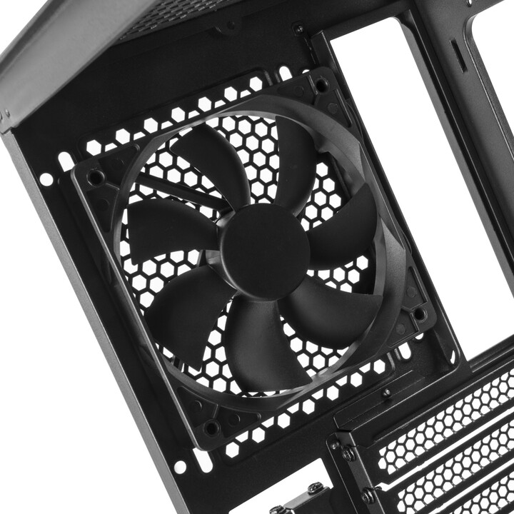 Kasë kompjuteri SilverStone SETA A1, RGB, TG, e hirtë / zezë