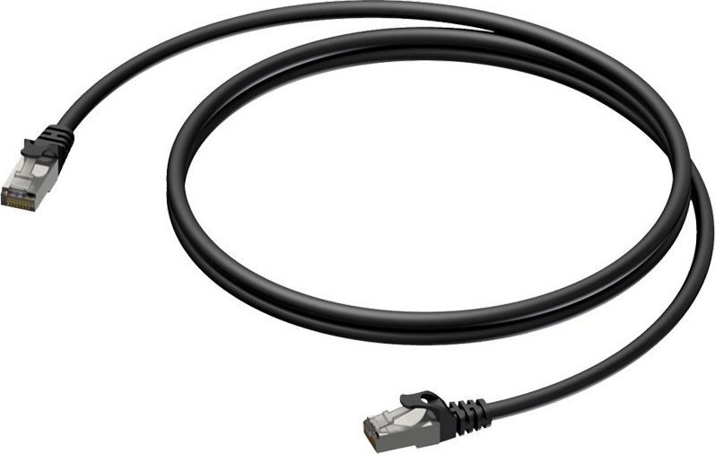 Kabllo rrjeti PROCAB CAT6 F UTP LSHF, 10m, me 2 RJ45, e zezë