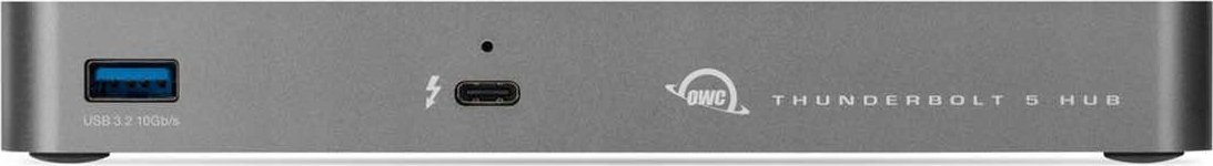 Hub OWC Thunderbolt 5, 3 porta Thunderbolt, 2 porta USB A, gri