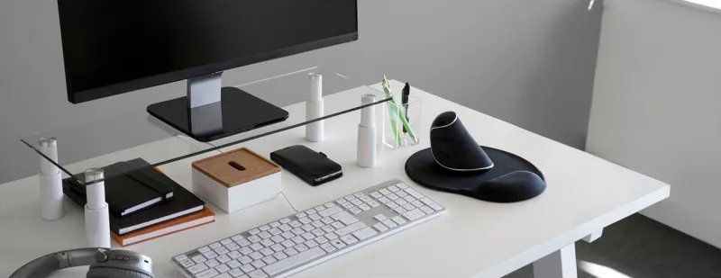 Stendë monitori Jobmate, bazament i ngritur, e bardhë