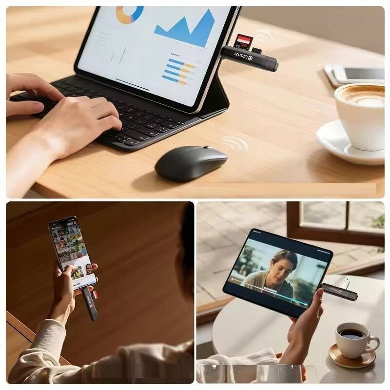 Lexues kartelash Ulanzi CR1 3 in 1, USB, për SD dhe microSD, i zi