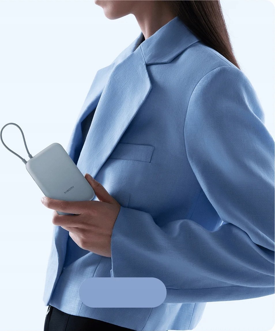 Powerbank Xiaomi 10000mAh, karikim i shpejtë, USB C, blu