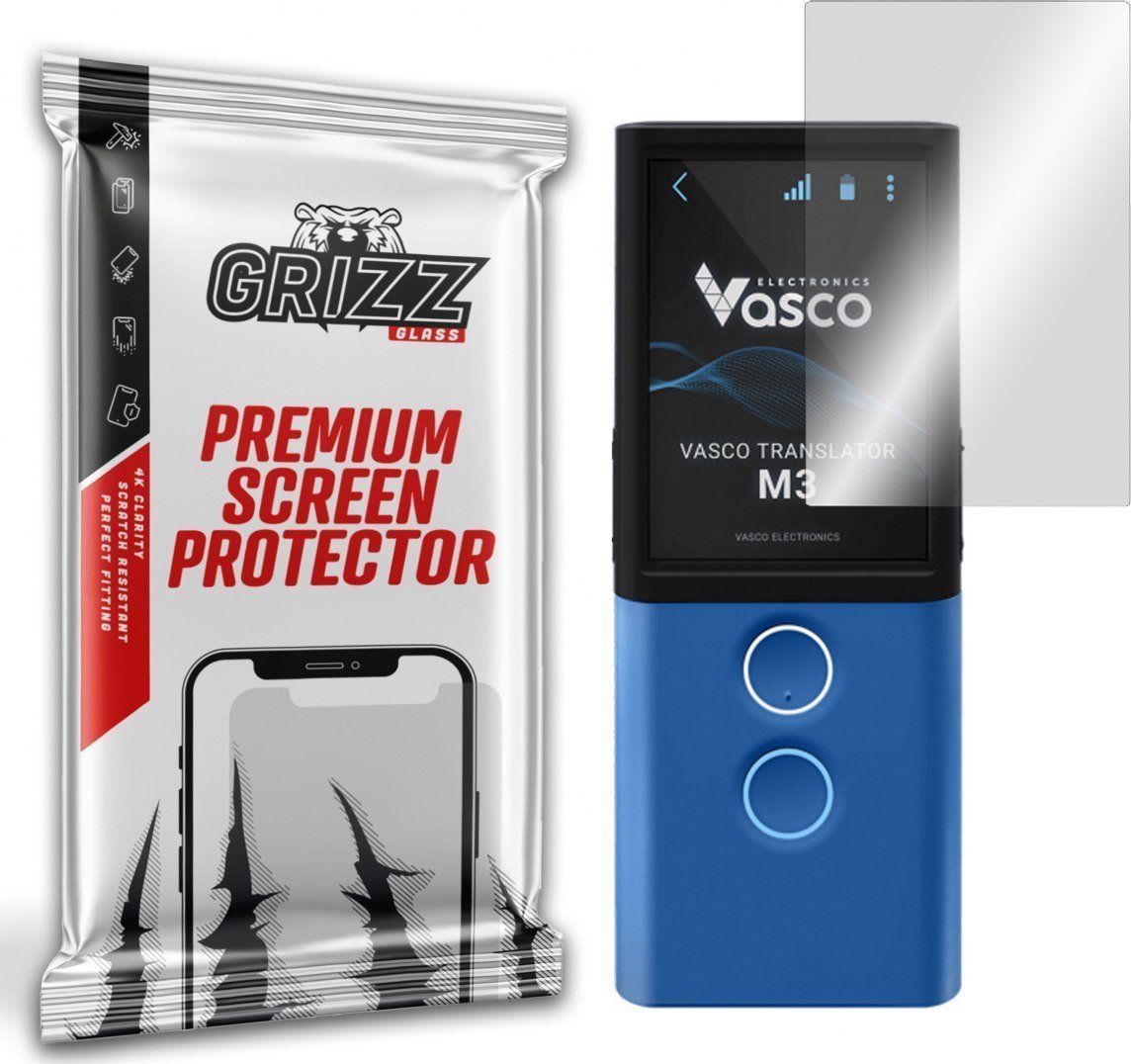 Xham mbrojtës hibrid GrizzGlass për Vasco Translator M3, transparencë e lartë