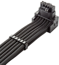 Kабел за поврзување CableMod C-Series Pro Variant A, 16-пински во 2x 8-пински PCIe, 90°, црн