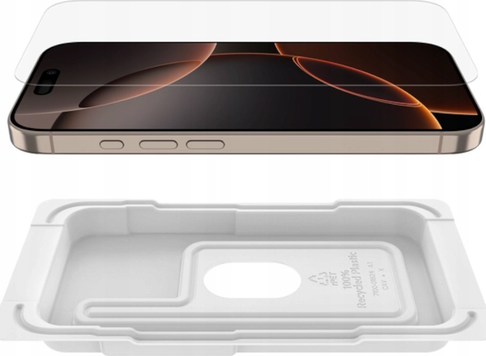 Mаска за екран Belkin ScreenForce Clear, за iPhone 16 Pro, јасна транспарентност