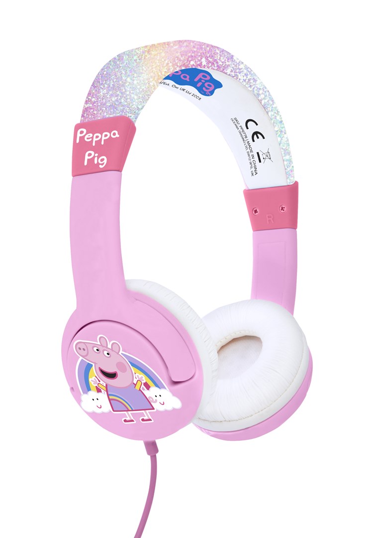 Kufje OTL Peppa Pig Glitter Rainbow Junior, rozë