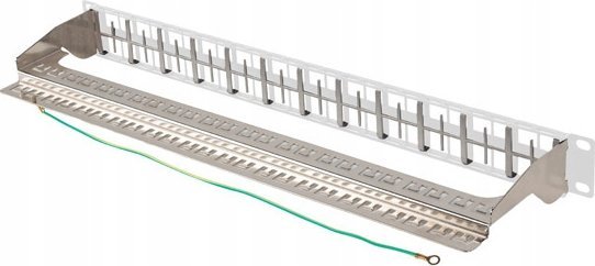 Patch panel Lanberg PPKS-1248-S, 48 porta, 1U, gri